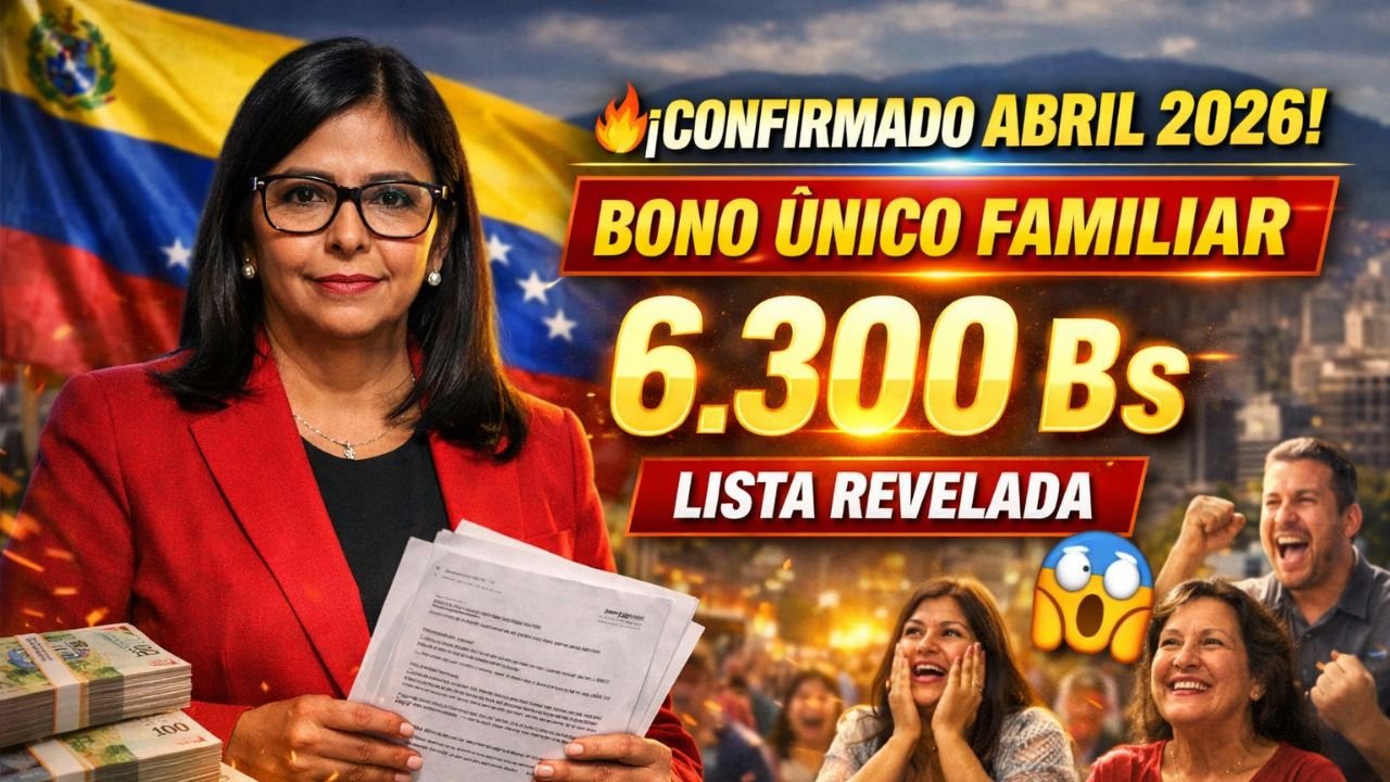 ¡Confirmado Abril 2026! Bono Único Familiar de 6.300 Bs: Lista de Beneficiarios Revelada