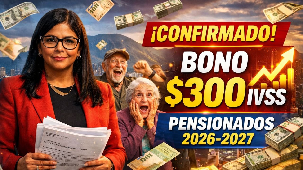 ¡Confirmado! IVSS pagará bono especial de $300 a pensionados en 2026-2027