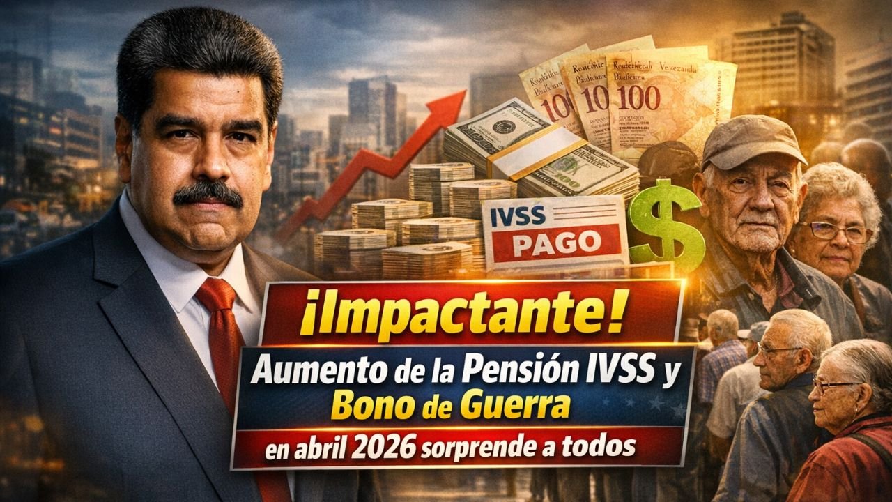 ¡Impactante! Aumento de la Pensión IVSS y Bono de Guerra en abril 2026 sorprende a todos
