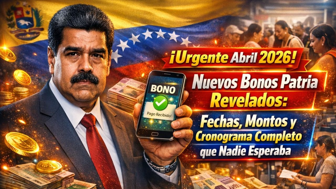 ¡Urgente Abril 2026! Nuevos Bonos Patria Revelados: Fechas, Montos y Cronograma Completo que Nadie Esperaba